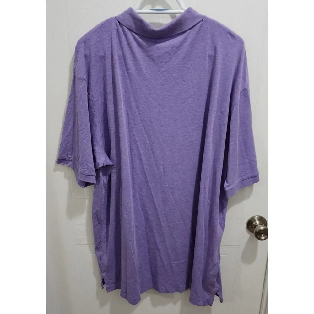 Polo Ralph Lauren Purple‎ Short Sleeve Polo Shirt Size 2XLT Flesh Pony Cotton
